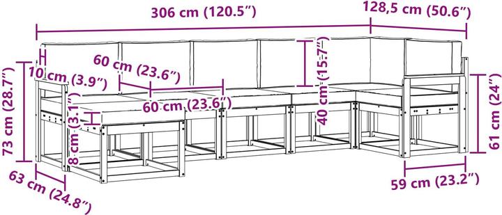 Produktbild vidaXL Outdoor-Sofa