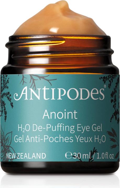 Antipodes Anoint H O De-Puffing Eye Gel Hydrating Eye Gel for Puffy Eyes Dark Circles & Eye Bags Coffee Cucumb (Augenpflege Gel, 30 ml, Tag + Nacht)