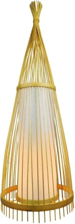 V-TAC VT4150 Lampe de sol en bois Abat-jour en rotin (E27)
