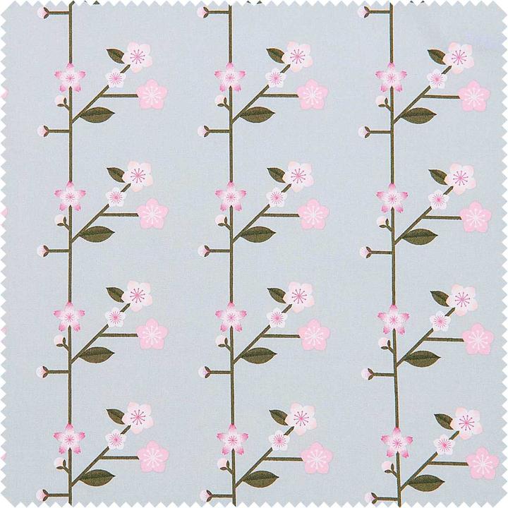 Produktbild Rico Design Baumwoll-Stoff Popeline "Sakura Zweige Smoke Blue", 140 cm breit, Meterware