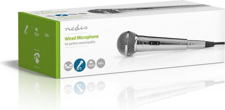 Produktbild Nedis MPWD45GY Kabelgebundenes Mikrofon Empfindlichkeit -72 dB +/-3 dB 60 Hz - 14 kHz 5,0 m