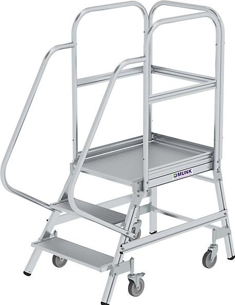 Immagine prodotto Munk Scala a piattaforma con salita su un lato (Scala a pioli, 124 cm)