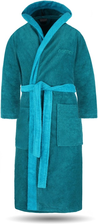 Produktbild Normani Damen Baumwoll-Bademantel mit Frottee, zweifarbig - OEKO-TEX® 100 - 8783 (XXL)