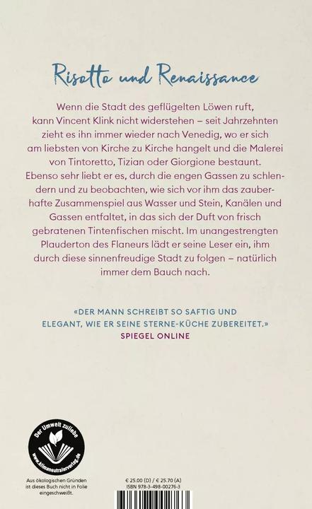 Produktbild Ein Bauch spaziert durch Venedig (Deutsch, Vincent Klink, 2022)