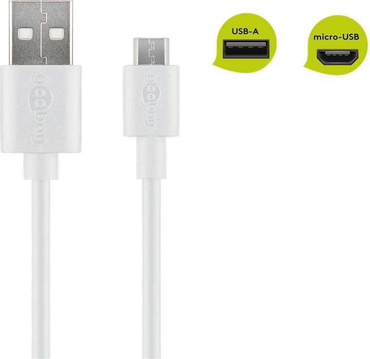 Produktbild Goobay Micro USB Lade- und Synchronisationskabel, 2 m (2 m, USB 2.0)
