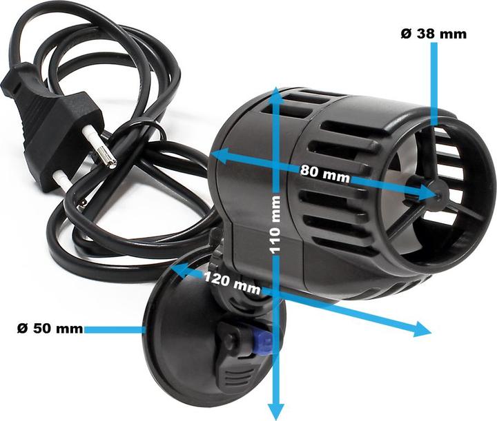 Produktbild SunSun JVP-120A Strömungspumpe 3000l/h 6W Aquarium Pumpe 1 Düse Saugnapf
