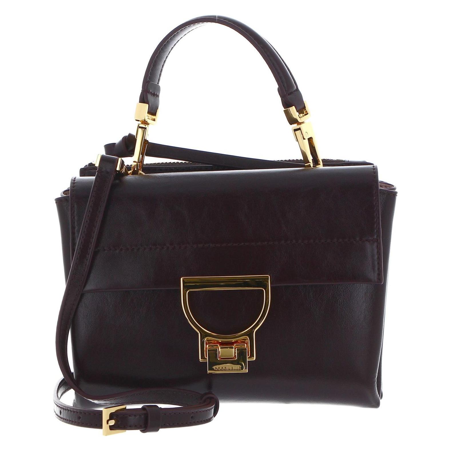 Coccinelle, Damen, Handtasche, Arlettis Rock Handbag Craquele Leather, Braun