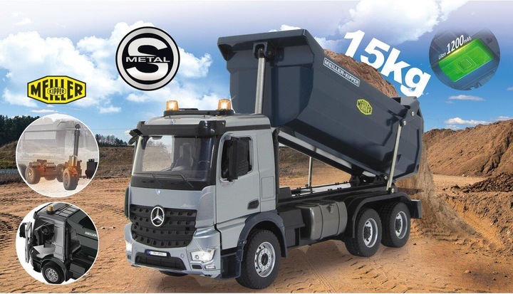 Immagine prodotto Jamara Dumper Mercedes-Benz Arocs Metal Meiller 1:20 2.4GHz