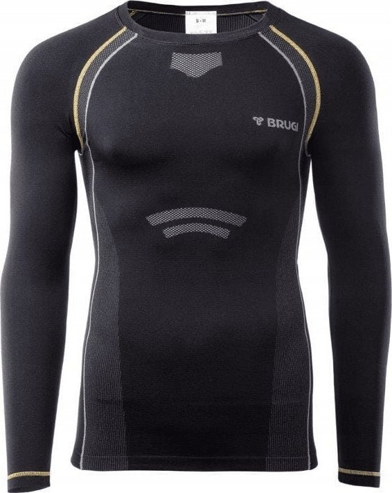 Brugi Thermoaktives Unterwäsche-Herren-Sweatshirt 4RC3 schwarz Grösse S (S/M)