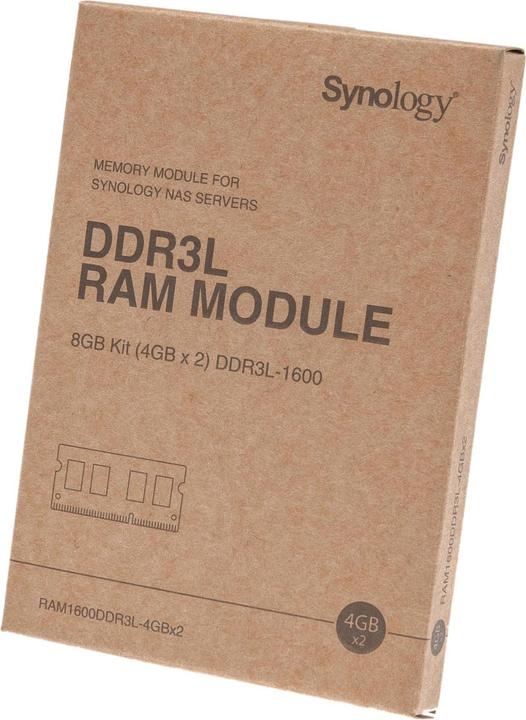 Actual product image Synology RAM1600DDR3L-4GBX2 (2 x 4GB, 1600 MHz, DDR3-RAM, SO-DIMM)