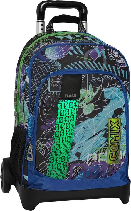 Actual product image Comix Detachable Unisex Trolley Backpack for School Organization