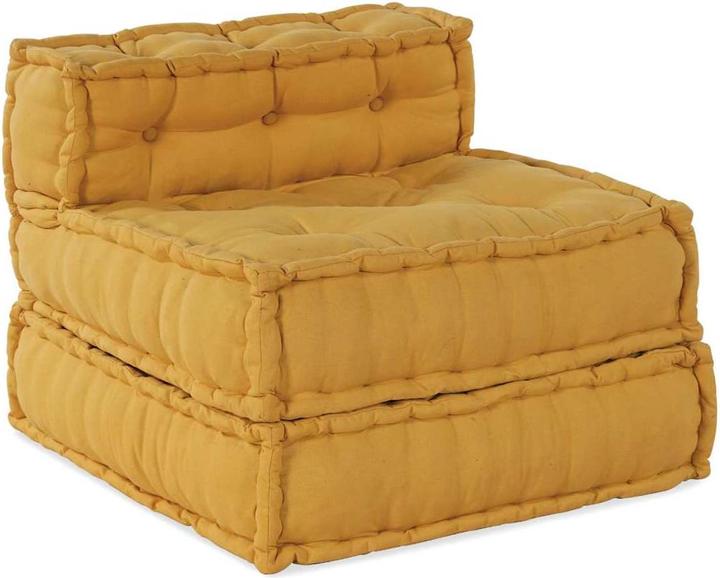 Actual product image vidaXL Modul-Poufs 4er Set Gelbes Gewebe