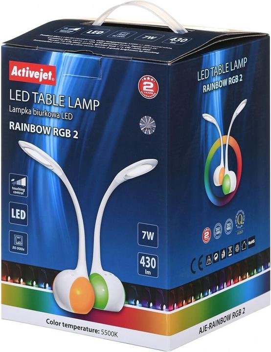 Activejet AJE-RAINBOW 2 Tischleuchte 7 W LED G Weiss (430 lm)