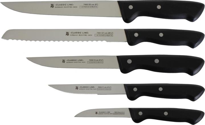 Produktbild WMF Messerset Messerblock mit 5 Messer 6tlg bestückt Classic Line Küchenmesser