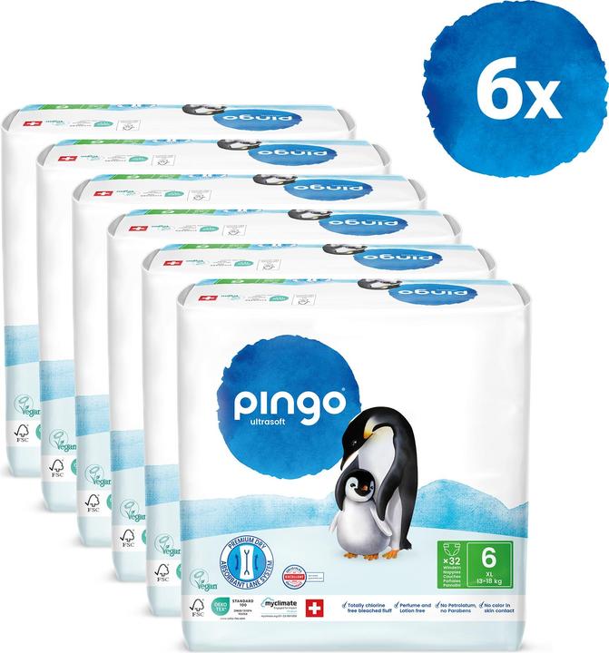 Pingo Ökowindeln (Gr. 6, Monatsbox, 192 Stück)