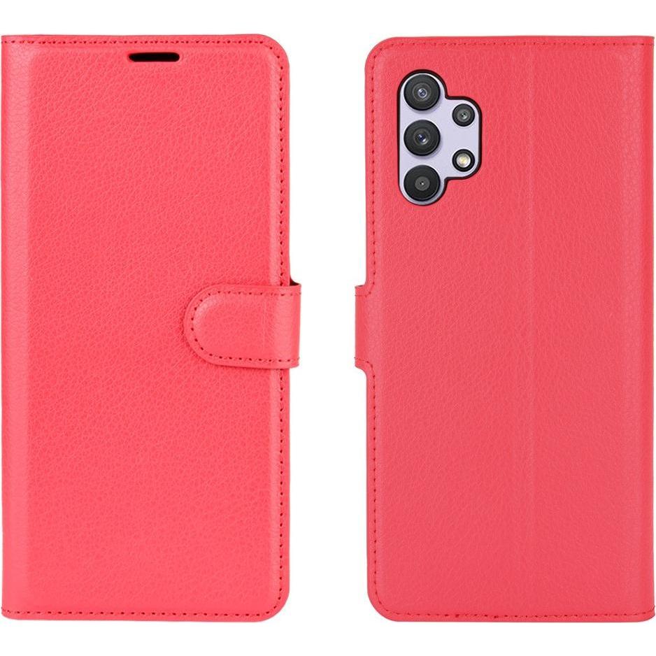 Cover-Discount Galaxy A32 5G - Leder Etui Hülle rot (Samsung Galaxy A32 5G), Smartphone Hülle, Rot