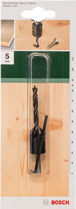 Produktbild Bosch Zubehör Holzspiralbohrer mit Senker D= 5,0 mm L= 85 mm (5 mm)