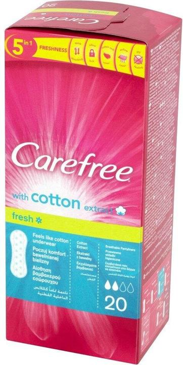 Produktbild Carefree Normal With Cotton Extract Panty Liners Fresh Scent 20Pcs (20 x)