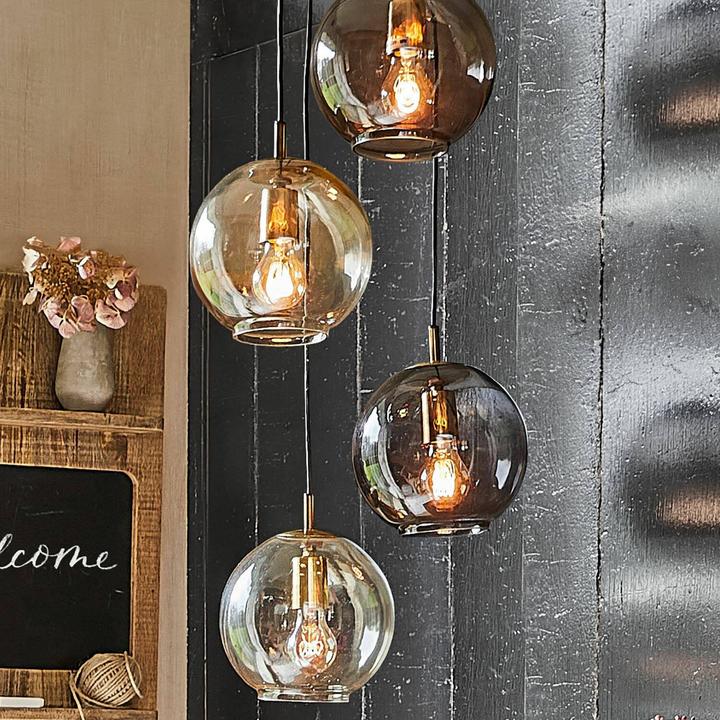 Immagine prodotto Loberon Lampada a sospensione Brontille marrone/ottone antico (E27)