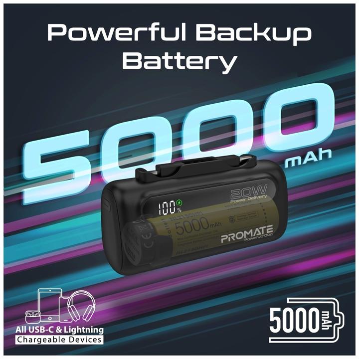 Produktbild ProMate PowerUp-Duo 5000mAh Powerbank (5000 mAh, 20 W, 18.50 Wh)