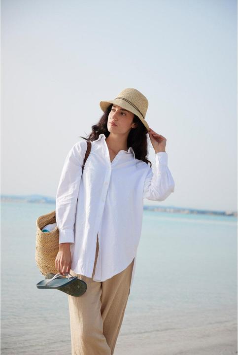 Actual product image P.A.C. Lilen Bucket Straw Hat (XL)