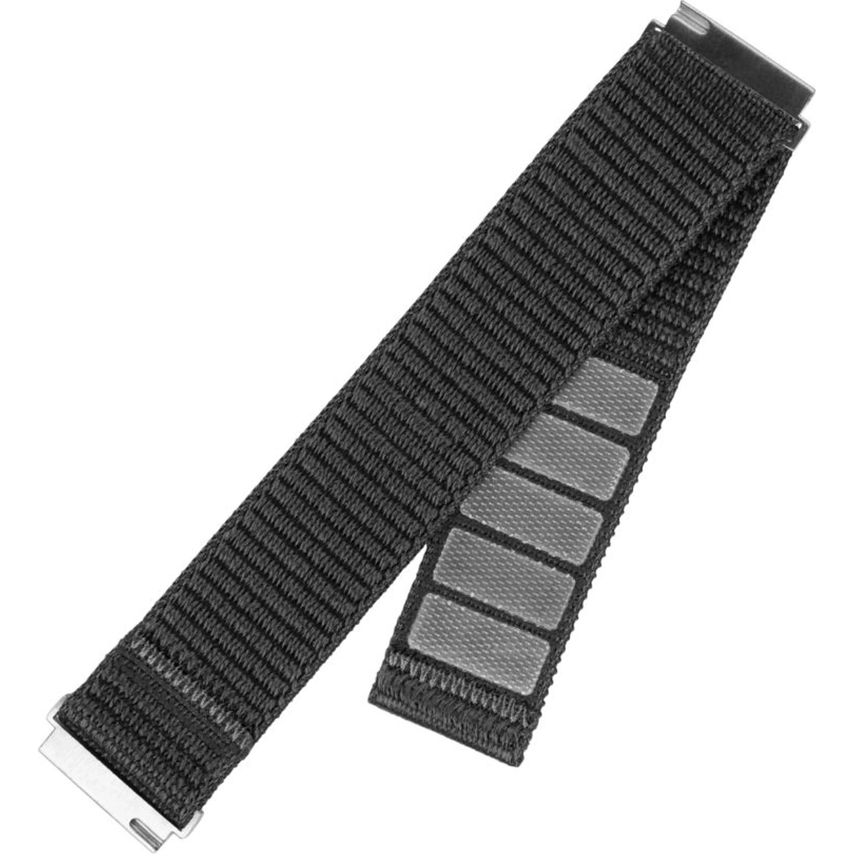 Fixed 20 mm Nylon band voor smartwatch, grijs (20 mm, Nylon), Horlogebandjes, Grijs