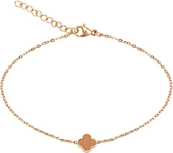 Produktbild HCA Armband Piece of Life - rosévergoldet - Kleeblatt (17 cm, Edelstahl)