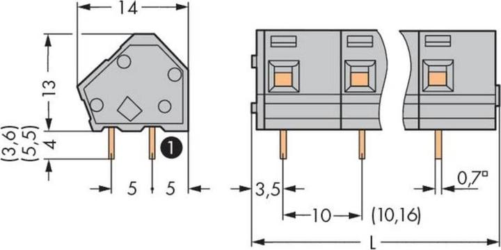 Actual product image Wago PCB terminal