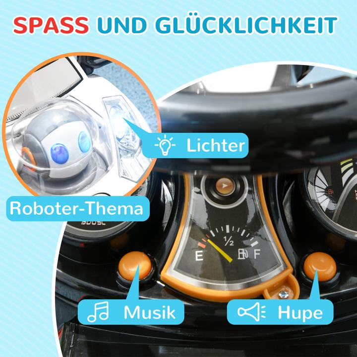 Actual product image Aiyaplay Baby-Schiebeauto Kunststoff, Metall Weiss+Schwarz