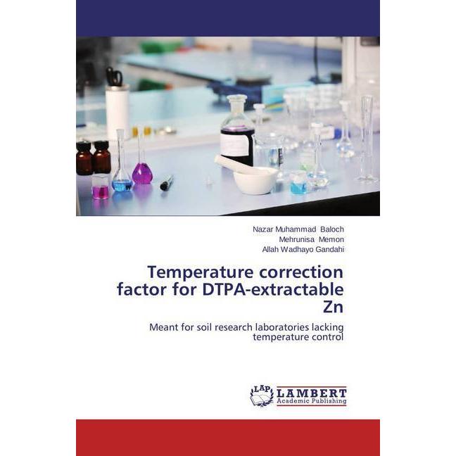 Temperature correction factor for DTPA-extractable Zn, Fachbücher von Allah Wadhayo Gandahi, Mehrunisa Memon, Nazar Muha...