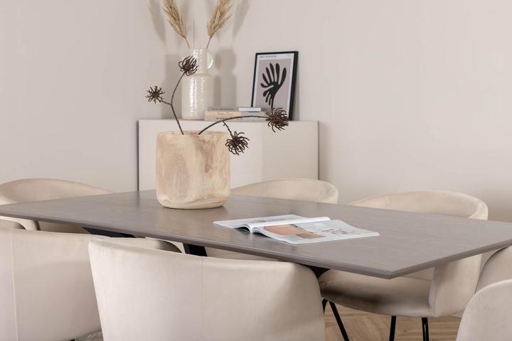 Actual product image Ebuy24 Piazza 9 dining set (7-piece) (Iron, MDF, Wood)