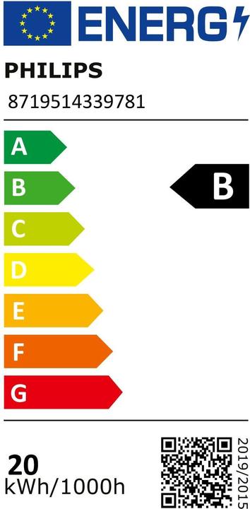 Energie-Label Philips Röhre MASTER LEDtube (G13, 20 W, 3700 lm, 1 x, B)