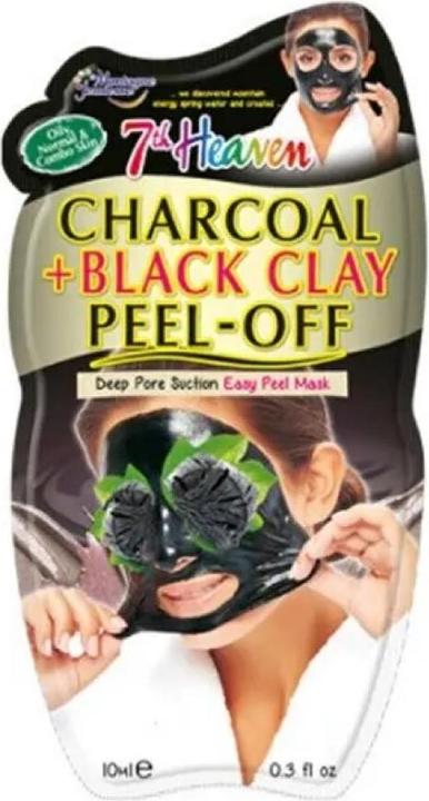 Actual product image 7th Heaven Montagne Jeunesse Charcoal + Black Clay Peel-Off Mask 10ml (10 ml)