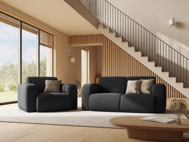 Actual product image Micadoni Sofa, "Molino", 2 Seats, 170x95x72Made in Europe (2 person sofa, 3-seater, 4-seater)