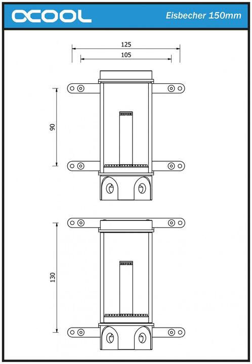 Produktbild Alphacool Eisbecher 150mm Acetal