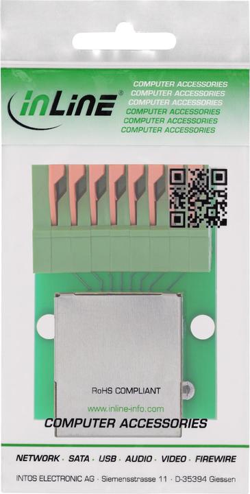 Immagine prodotto InLine ® RJ45 Buchse an Push-In-Klemme, 8-polig, Cat.5e