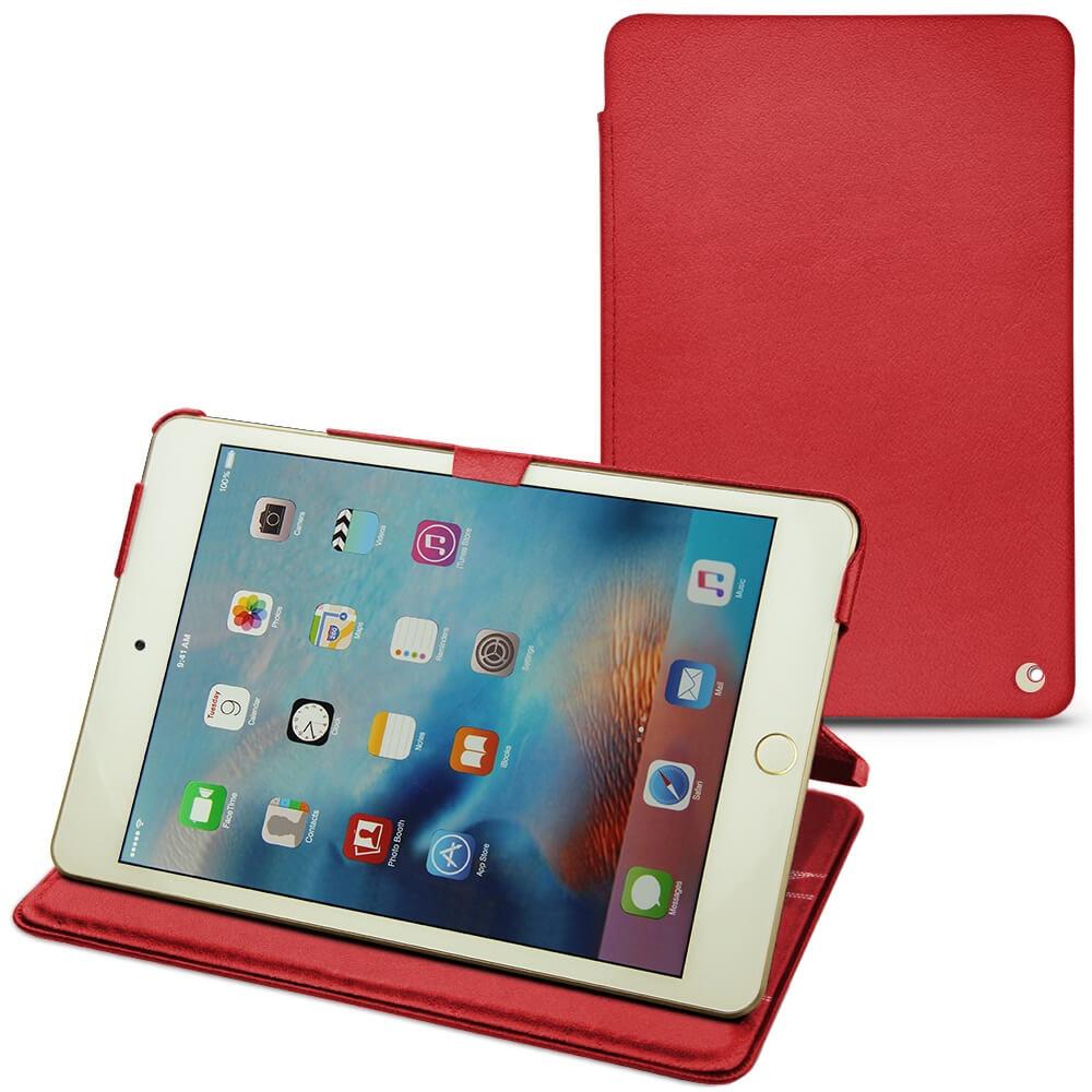 Noreve Lederschutzhülle horizontal (IPad Mini 4), Tablet Hülle, Rot