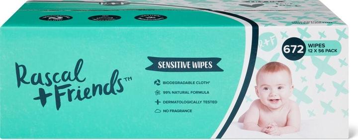 Actual product image Rascals Sensitive Wipes (672 Piece)