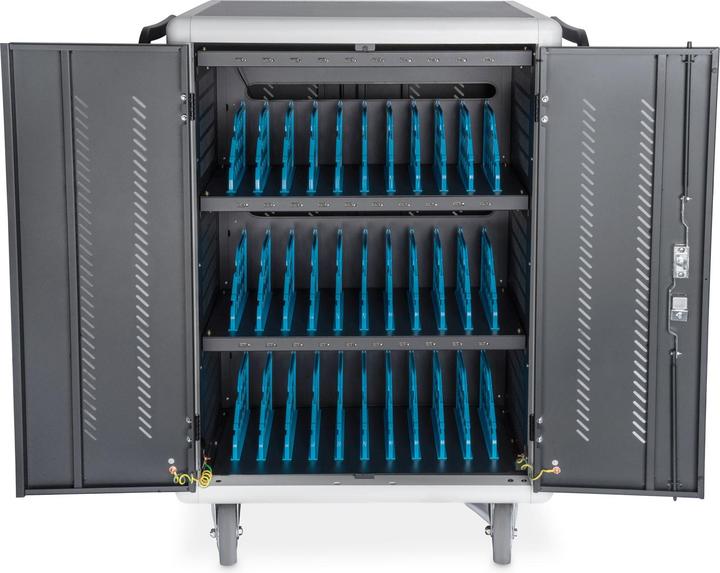 Actual product image Digitus Mobile charging cabinet, 15.6", USB-C 30 charging stations, PDU, fan, 1260 x 824 x 650 mm