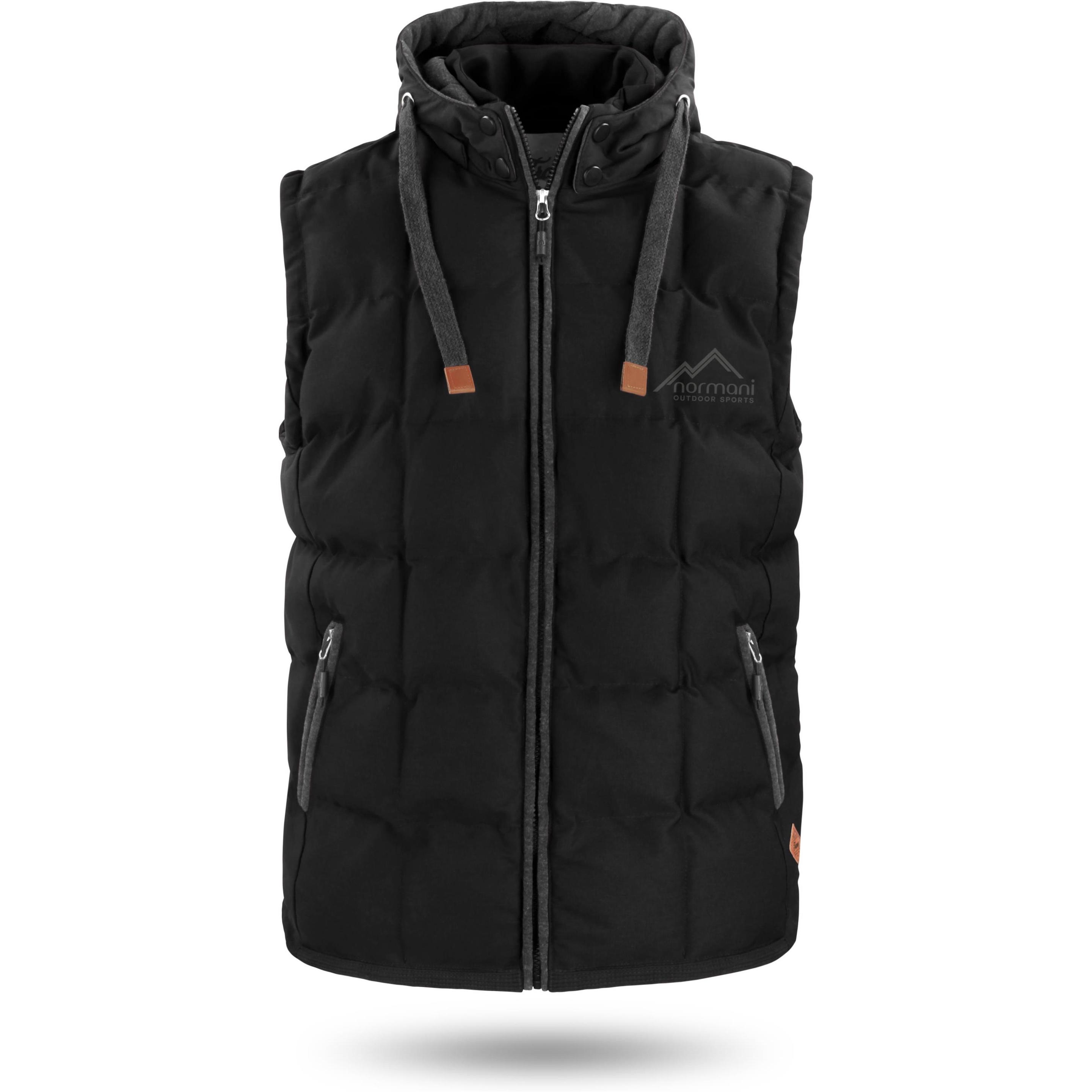 Normani, Herren, Weste, Herren Winter-Steppweste Tropez, Schwarz, (8XL)