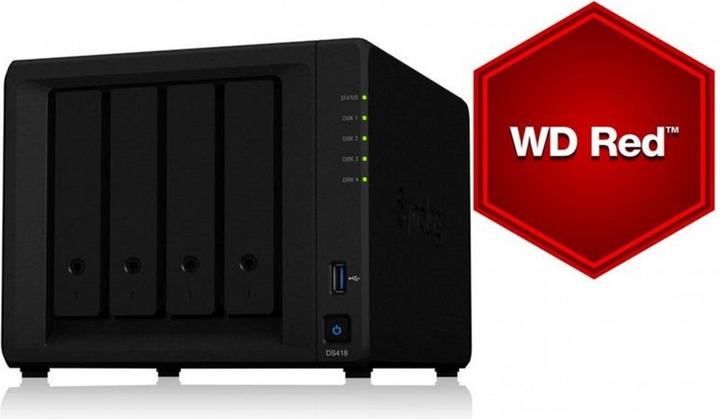 Produktbild Synology Ds418 (4 x 3 TB, WD Red Plus)