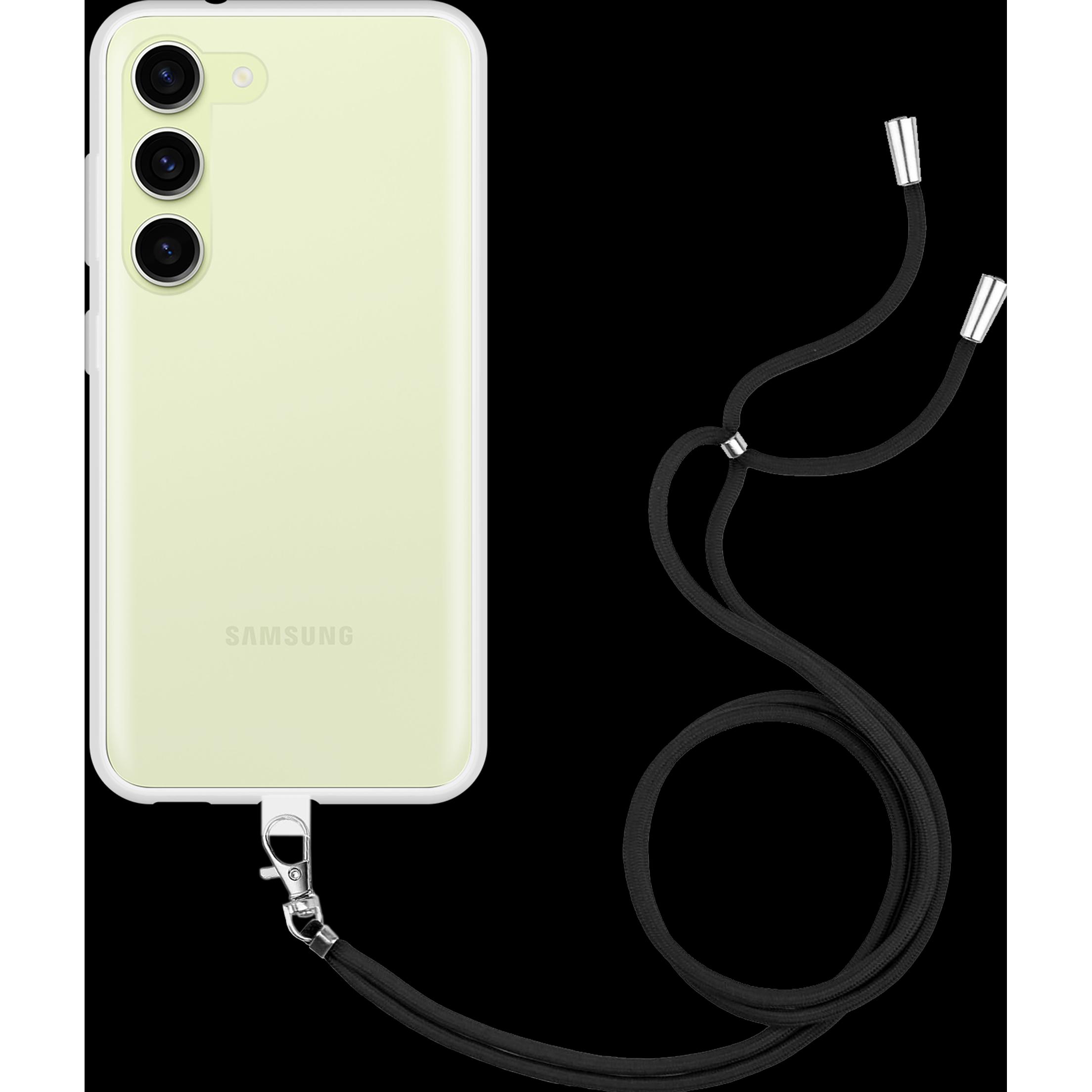 Cazy Handykette Hülle Kompatibel mit Samsung Galaxy S23 - Silikon Handyhülle mit Band Necklace Hülle -, Handykette, Tran...