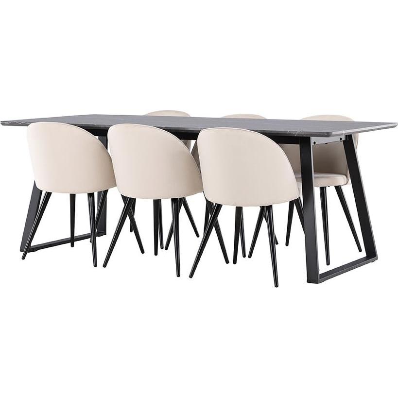 Thumbnail - Ebuy24, Esstisch, Essgruppe Malaga dunkel (200 x 90 x 75 cm)