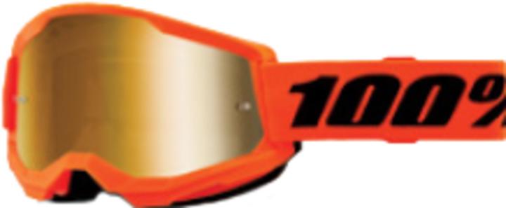 Image du produit 100% Strata 2 Junior Goggle Neon Orange - Mirror True Gold L (Orange fluo - Mirror True Gold L, Mirror True Gold)