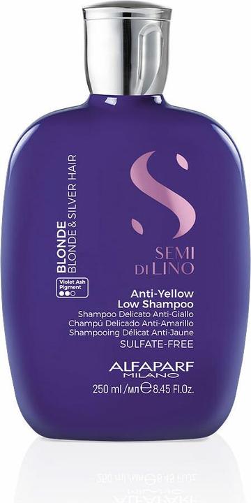 Alfaparf Semi Di Lino Anti-Yellow Low Shampoo (250 ml, Flüssiges Shampoo)
