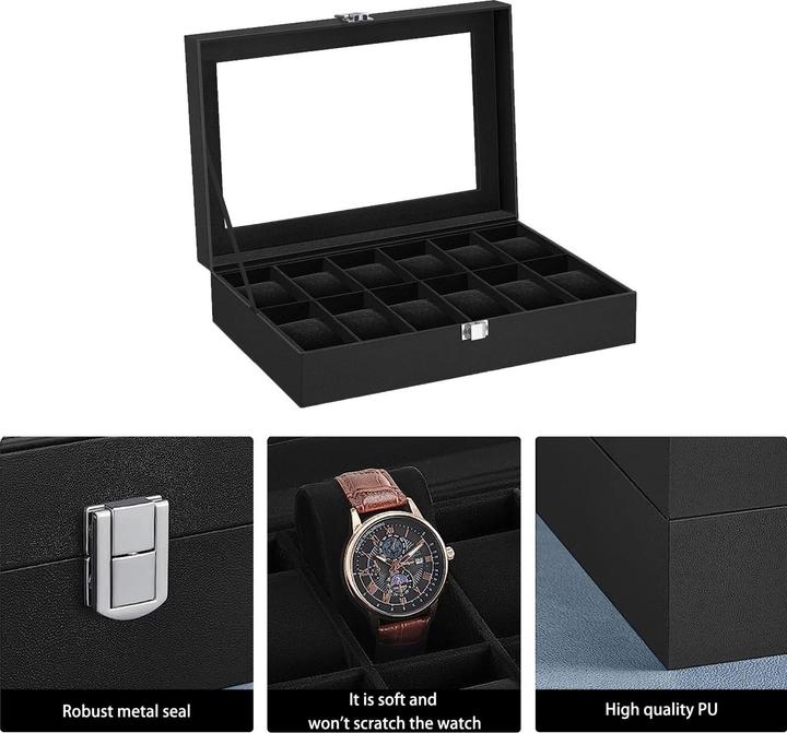 Actual product image Intirilife Watch box with 12 slots