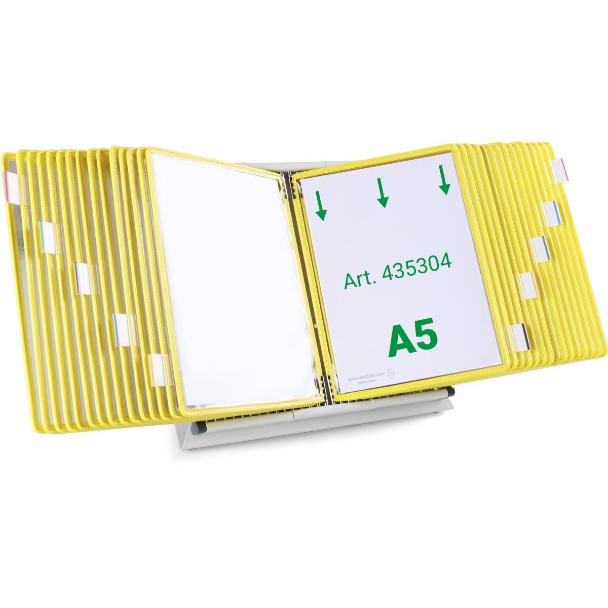 Tarifold, Informationsschild, Sichttafelsystem 435304 DIN A5 gelb mit 30 St. Sichttafeln