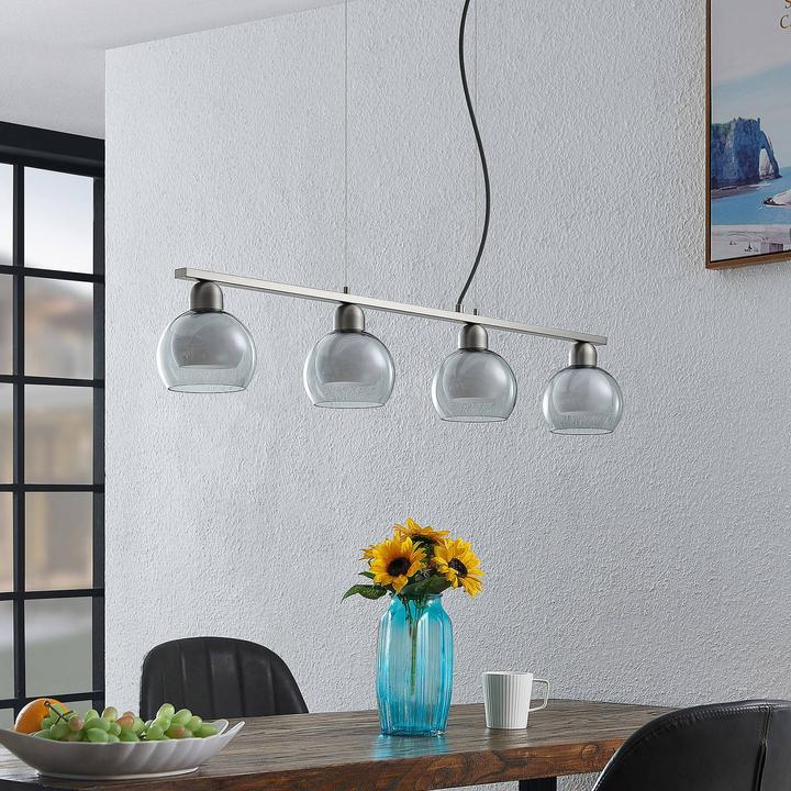 Produktbild Lucande Kaiya 4 Pendelleuchte Nickel (E14)