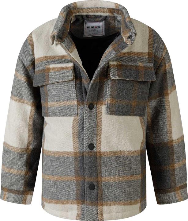 Actual product image Minoti Boys Plaid Wool Blend Padded Jacket (128)