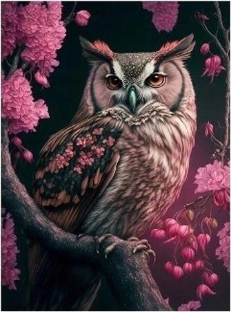 Produktbild Norimpex Diamant-Mosaik - Eule in Rosen